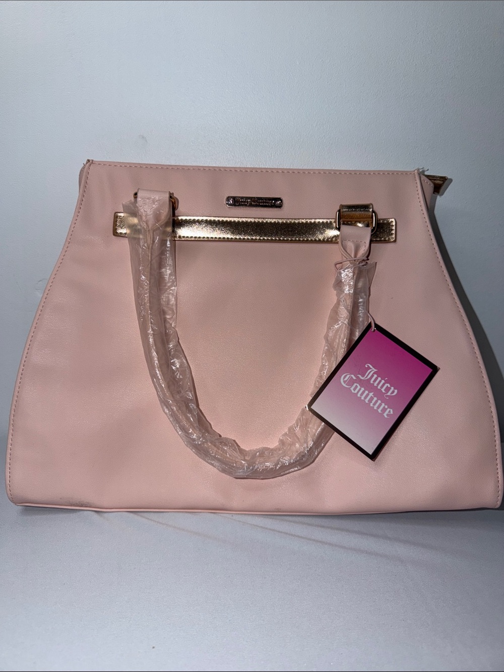 Juicy Couture Pale Pink Tote with Gold Accents